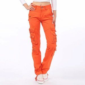 Orange Cargo Pants Size: 29